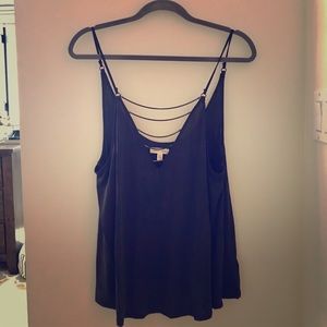 Silence + Noise Slate Metallic Detail Top